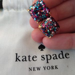 Kate Spade druzy earrings multi colored
